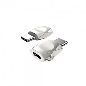 Адаптер-перехідник Hoco UA8 MicroUSB - Type- C Pearl Nickel
