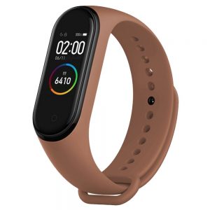 Ремінець силіконовий для фітнес-браслета Xiaomi Mi Band 3/4 Коричневий