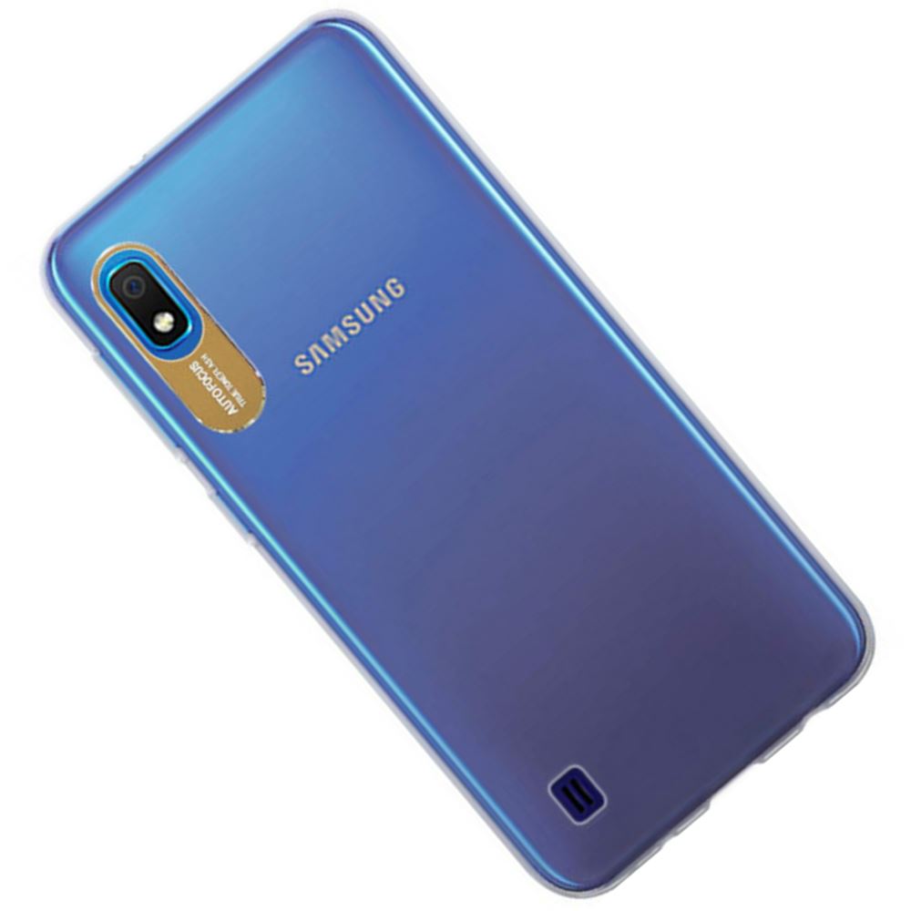 Чохол TPU Epic clear flash для Samsung Galaxy A10 (A105F) Прозорий / Золотий - Зображення 2