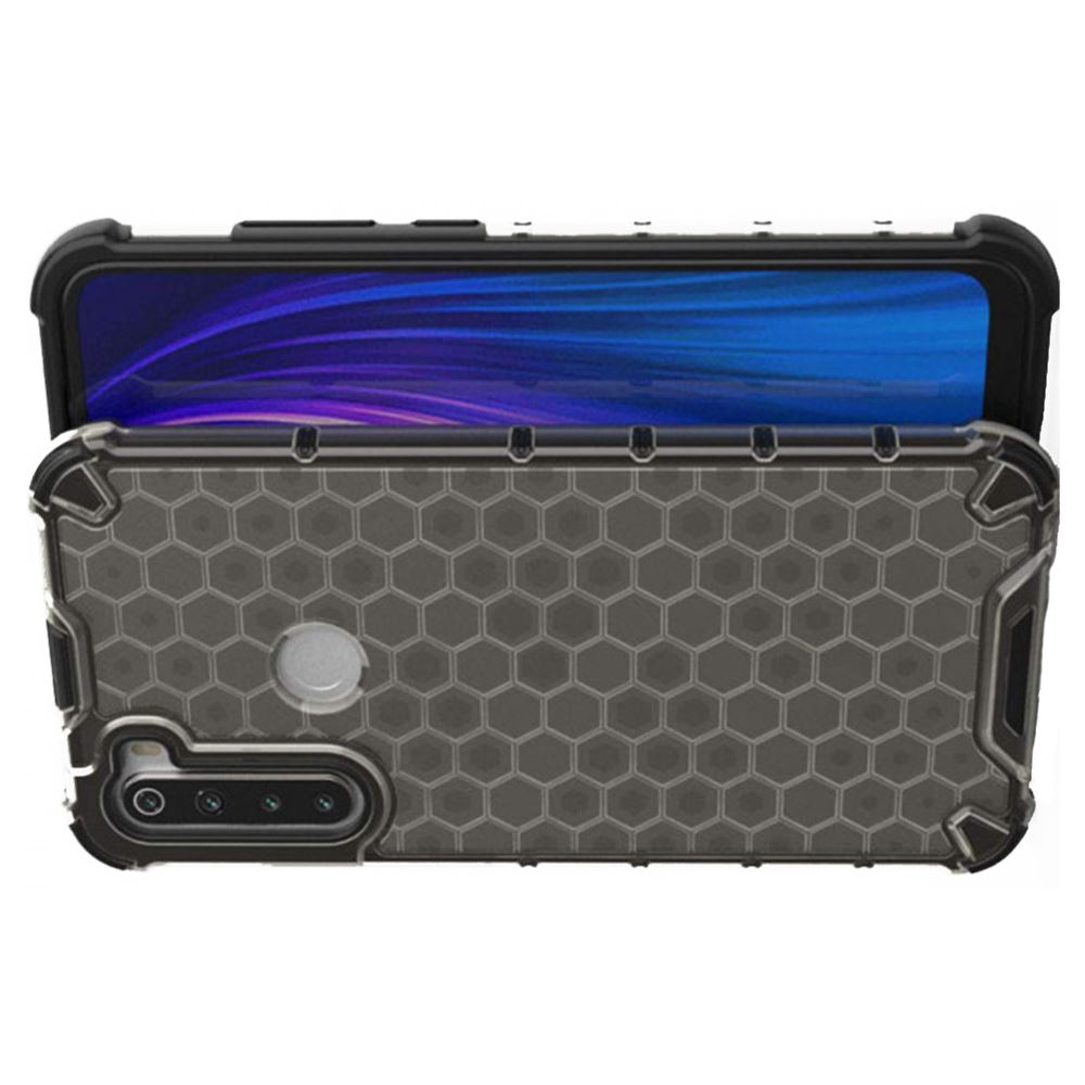 Чохол ударостійкий Crashproof Honeycomb для Xiaomi Redmi Note 8T (Чорний) - Зображення 2