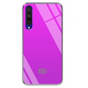 Чохол скляний Gradient Rainbow з лого для Xiaomi Mi CC9 / Mi 9 Lite (Фіолетовий)