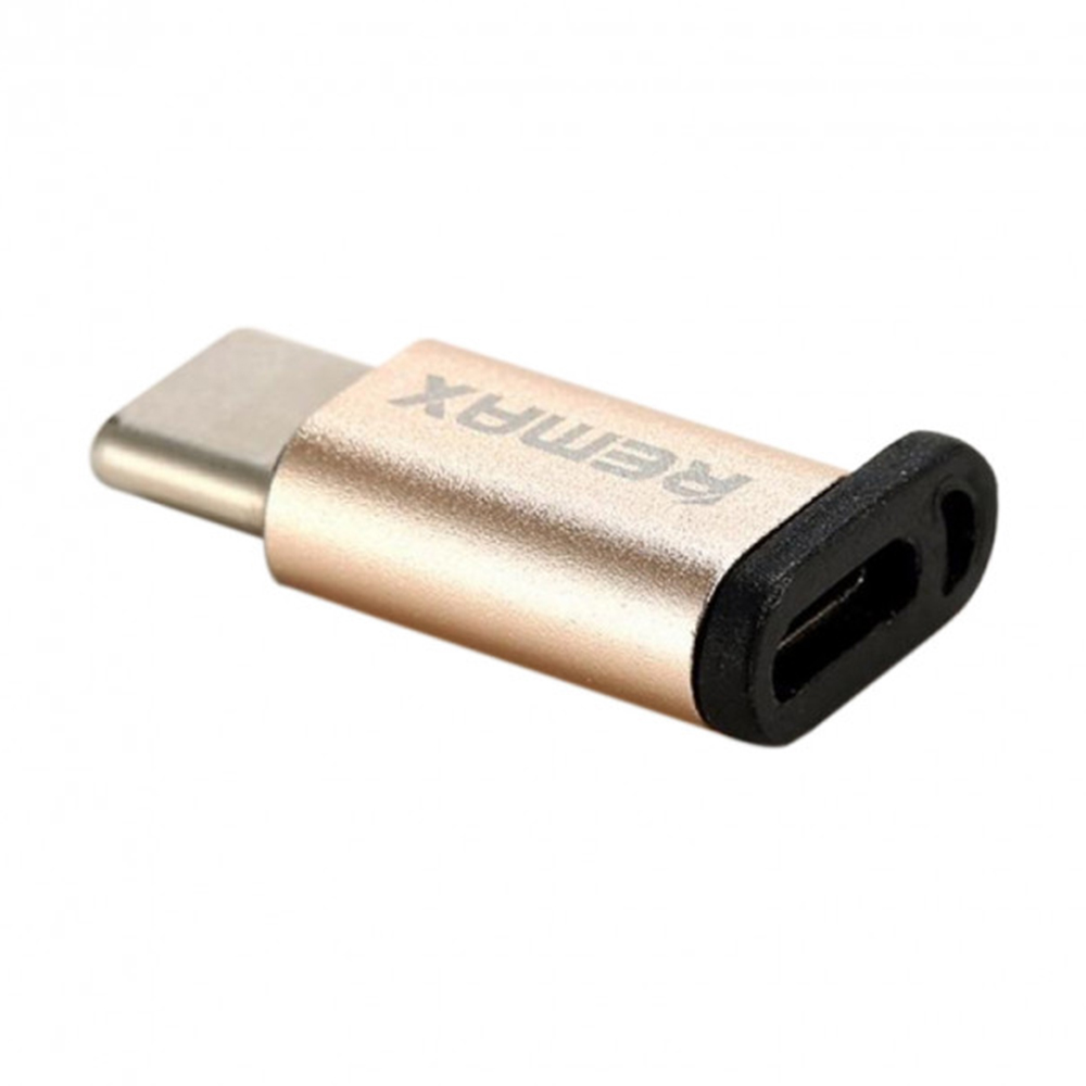Адаптер-перехідник Remax RA-USB1 Type-C - microUSB Золотий - Зображення 2