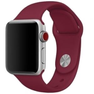 Ремінець силіконовий для Apple watch 38mm / 40mm (Бордовий / Maroon)