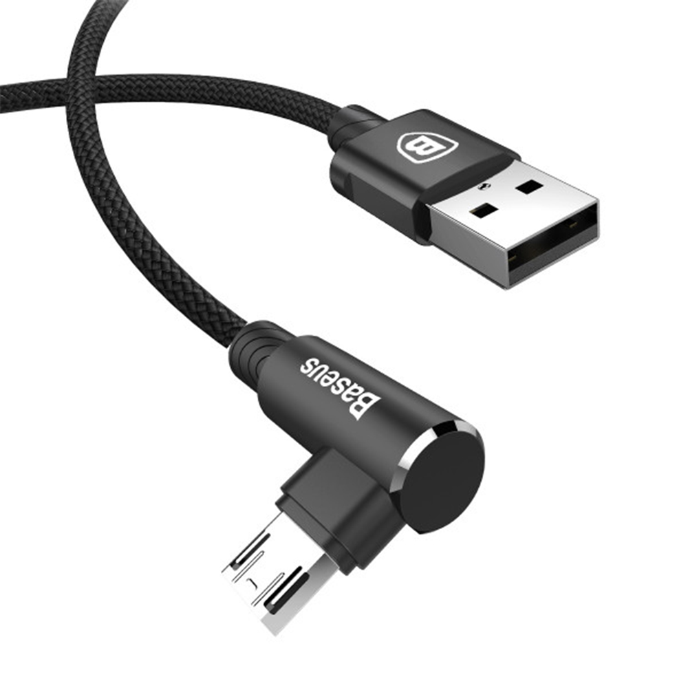 Кабель Baseus MVP Elbow Type USB для Micro 2A 1 м Чорний - Зображення 3