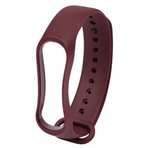 Ремінець силіконовий для фітнес-браслета Xiaomi Mi Band 3/4 Марсала