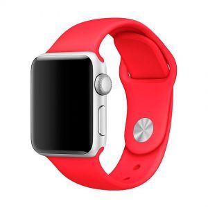 Ремінець силіконовий для Apple watch 42mm / 44mm (Червоний / Rose Red)