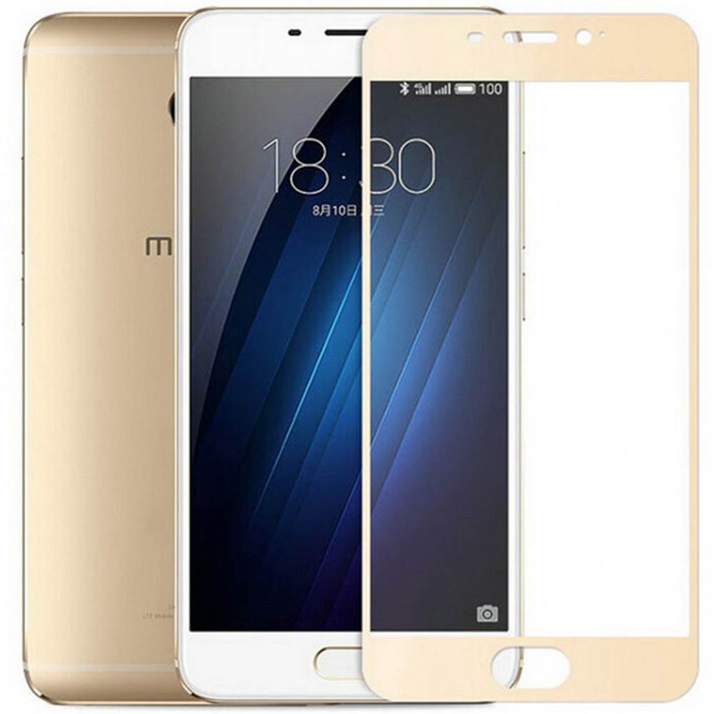Захисне скло для MEIZU M5 Note (0.3 мм, 2.5D, Full Screen, золотистий) - Зображення 3