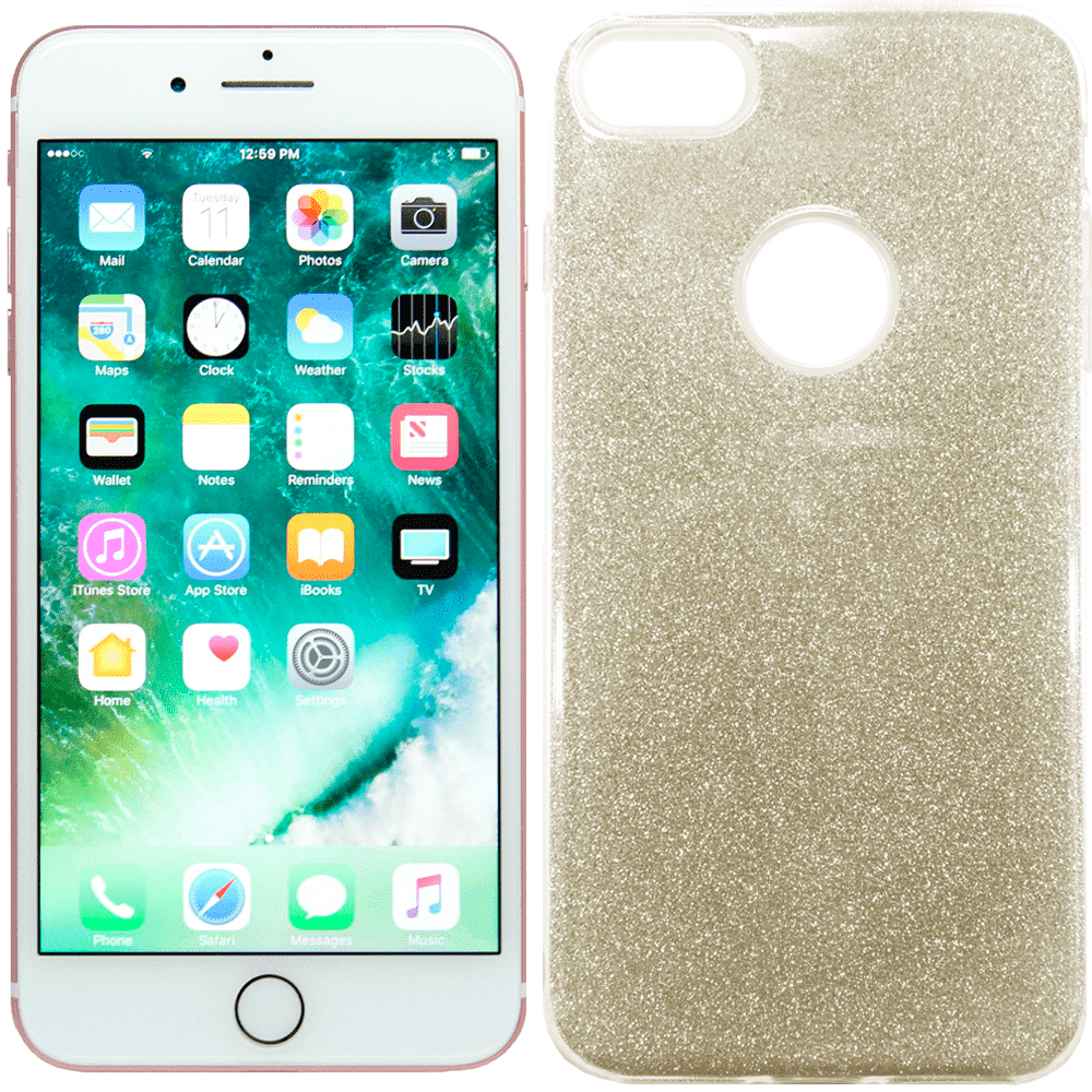 Чохол Remax Glitter Siliconе для iPhone 7 Золотий - Зображення 2