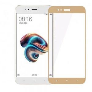 Захисне скло для XIAOMI Mi5x/MiA1 (0.3 мм, 2.5D, Full Screen, золотистий