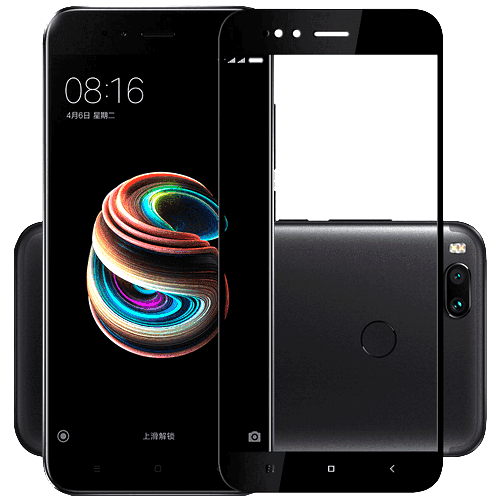 Захисне скло для XIAOMI Mi5x/MiA1 (0.3 мм, 2.5D, Full Screen, чорний) - Зображення 3