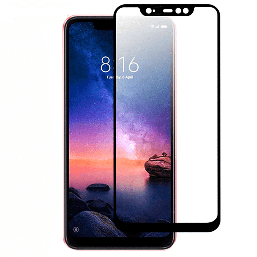 Захисне скло для XIAOMI Redmi Note 6 Pro(0.3 мм, 2.5D, Full Screen, чорний) - Зображення 2