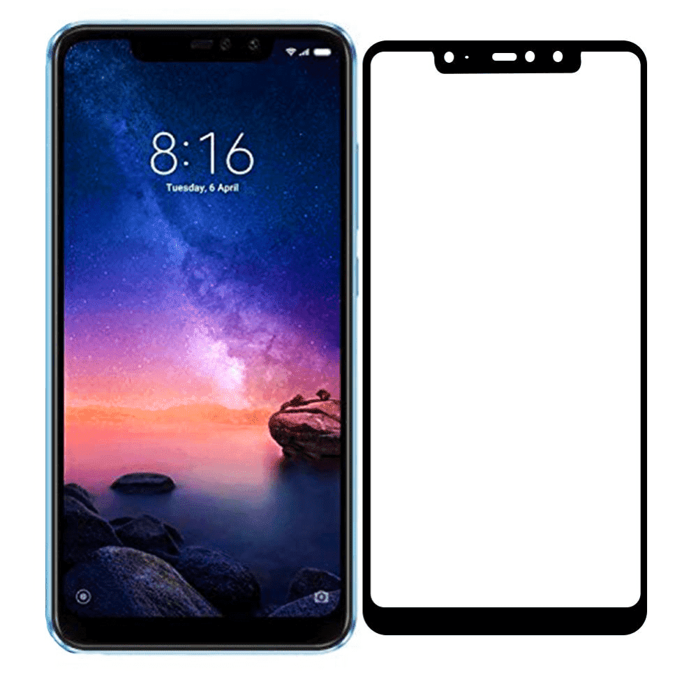 Захисне скло для XIAOMI Redmi Note 6 Pro(0.3 мм, 2.5D, Full Screen, чорний) - Зображення 3