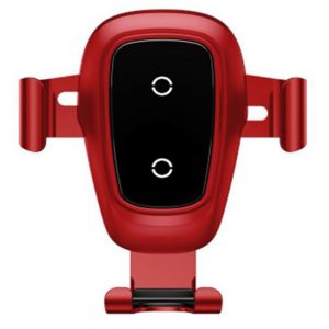 Автомобільний тримач з бездротовою зарядкою Baseus Metal Gravity Car Mount (Air Outlet Type) Червоний