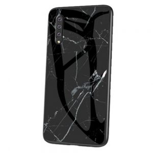 Чохол скляний Luxury Marble для Samsung Galaxy A70 (A705F) Чорний