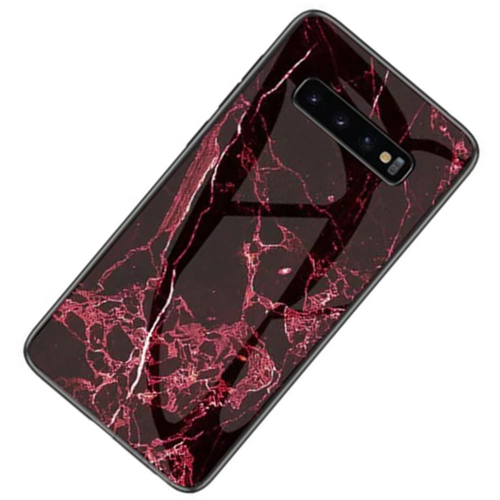 Чохол скляний Luxury Marble для Samsung Galaxy S10 Марсала - Зображення 4