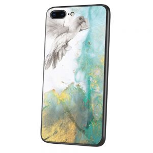 Чохол скляний Luxury Marble для Apple iPhone 7 plus / 8 plus (5.5") Голуб