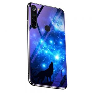 Чохол TPU+Glass скляний Fantasy для Xiaomi Redmi Note 8 Місячна ніч