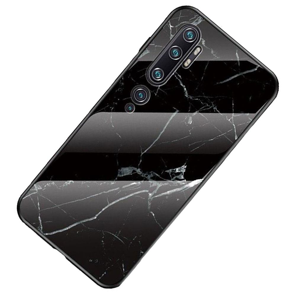 Чохол скляний Luxury Marble для Xiaomi Mi Note 10 Чорний - Зображення 3
