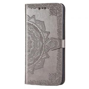 Чохол книжка шкіряний Art з візитницею для Xiaomi Redmi Note 8T (Сірий)