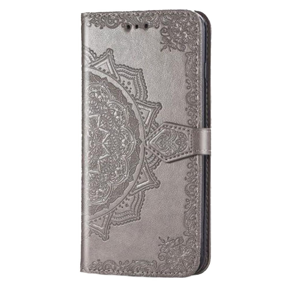 Чохол книжка шкіряний Art з візитницею для Xiaomi Redmi Note 8T (Сірий)