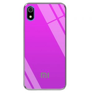 Чохол скляний Gradient Rainbow з лого для Xiaomi Redmi 7A Фіолетовий
