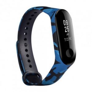 Ремінець силіконовий для фітнес-браслета Xiaomi Mi Band 3/4 Khaki Синiй