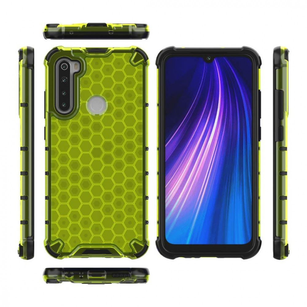Чохол ударостійкий Crashproof Honeycomb для Xiaomi Redmi Note 8 (Зелений) - Зображення 2