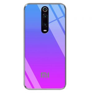 Чохол скляний Gradient Rainbow з лого для Xiaomi Redmi K20 / K20 Pro / Mi9T / Mi9T Pro Синій