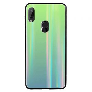 Чохол скляний Gradient Rainbow з лого для Xiaomi Redmi 7 Зелений