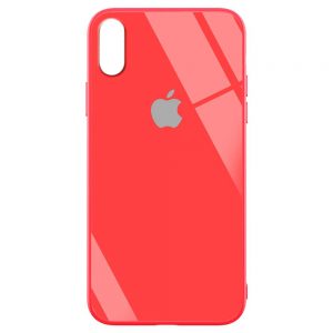 Чохол скляний для Apple iPhone Xs Червоний