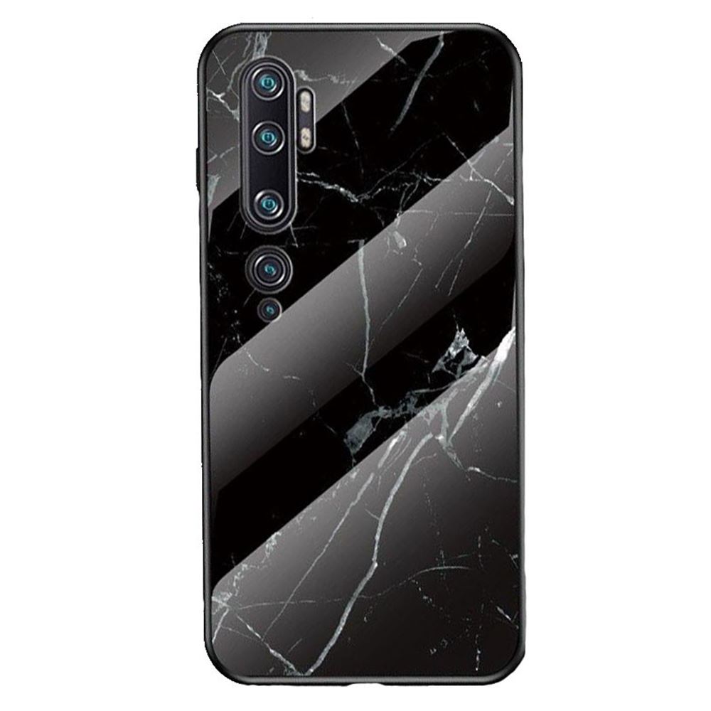 Чохол скляний Luxury Marble для Xiaomi Mi Note 10 Чорний