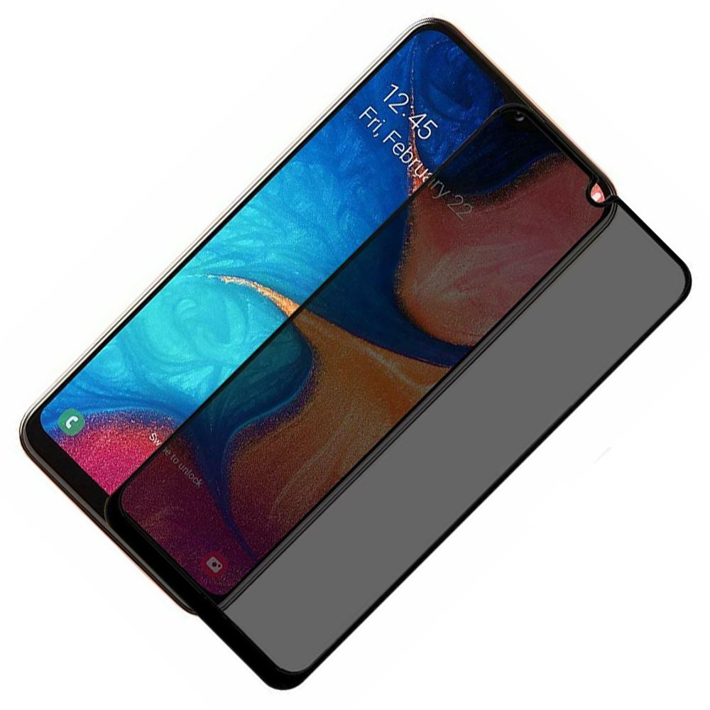 Захисне скло для SAMSUNG A20/A30/A50/M30/M30s/A30S/A20s/A50s/M21/A31 Anti-Spy (0.3 мм, 2.5D, чорний) - Зображення 2