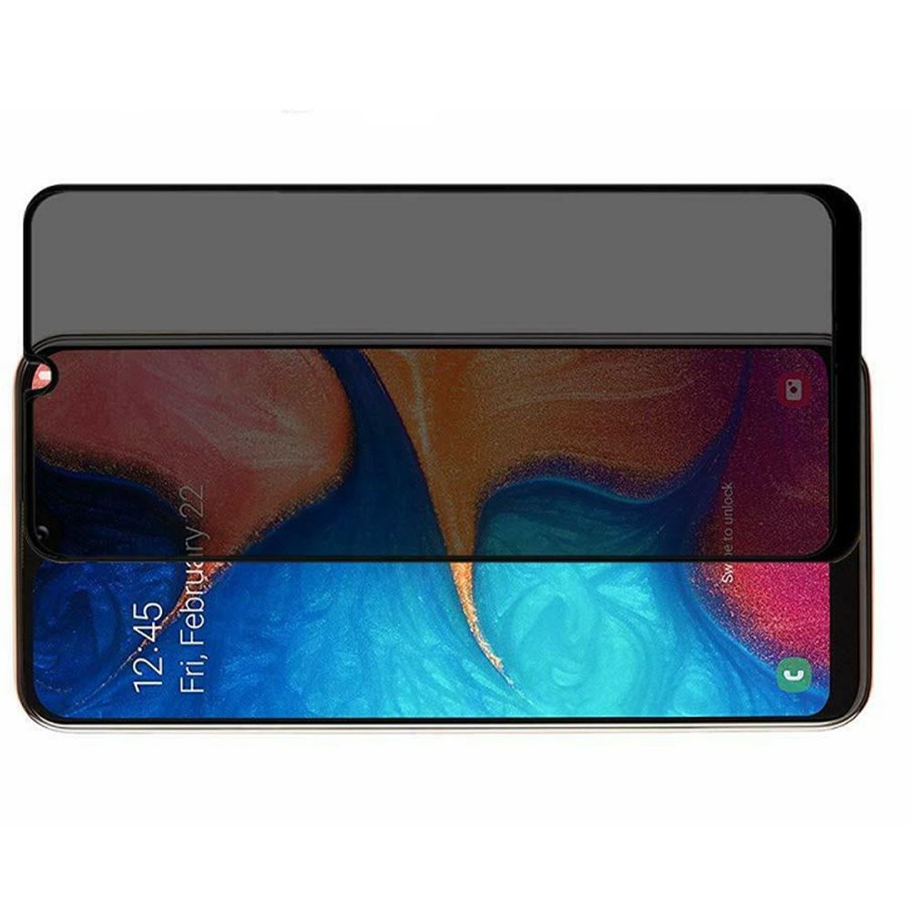 Захисне скло для SAMSUNG A20/A30/A50/M30/M30s/A30S/A20s/A50s/M21/A31 Anti-Spy (0.3 мм, 2.5D, чорний) - Зображення 3