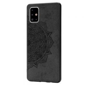 Чохол TPU+Textile Mandala з 3D тисненням  для Samsung Galaxy A51 (A515) Чорний