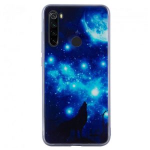 Чохол TPU+Glass скляний Fantasy для Xiaomi Redmi Note 8T Місячна ніч