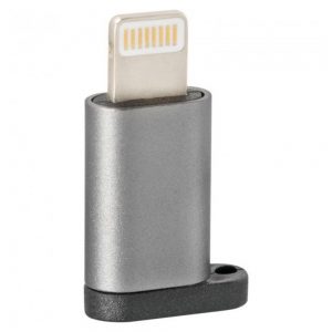 Адаптер-перехідник Optima A3 MicroUSB - Lightning Aluminium