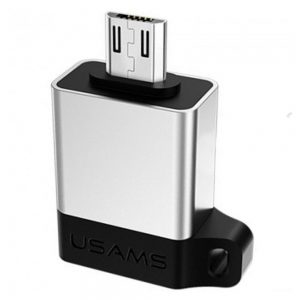 Перехідник OTG Usams A1 MicroUSB - USB2.0 OTG  Срібний (US-SJ187)