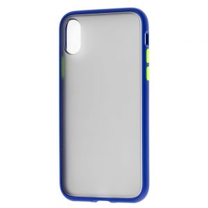 Чохол матовий силікон + бампер для iPhone X/XS Синій
