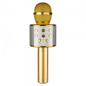 Мікрофон-Караоке Bluetooth Wster WS-858 Золотий