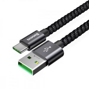 Кабель Baseus Double Fast Charging USB Type-C 5A 1 м Чорний