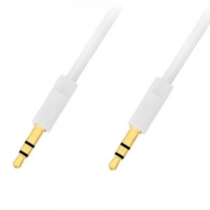 Кабель AUX Premium Flat Silicon Білий
