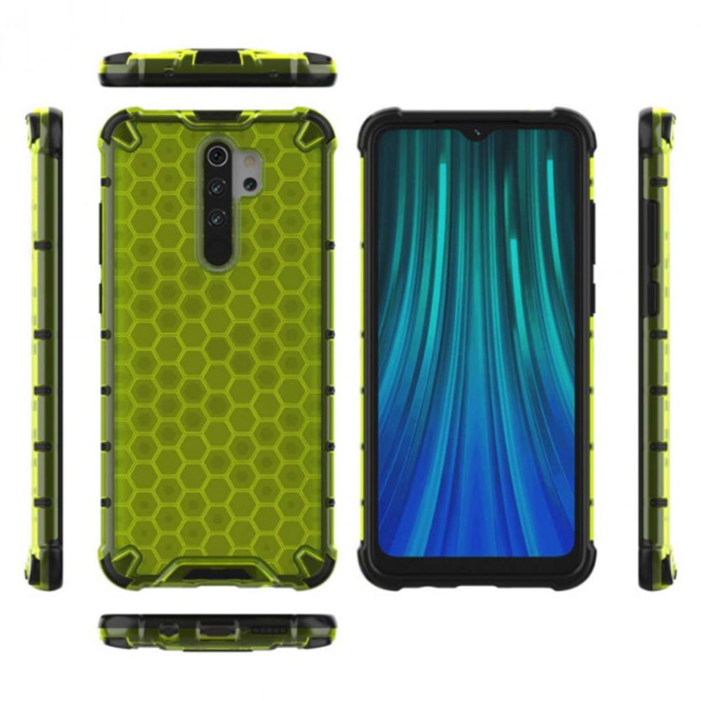 Чохол ударостійкий Crashproof Honeycomb для Xiaomi Redmi Note 8 Pro (Зелений) - Зображення 3