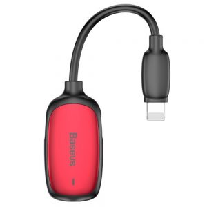 Адаптер-перехідник Baseus 3-in-1 iP Male to Dual iP - 3.5mm Female L51 Червоний + Чорний