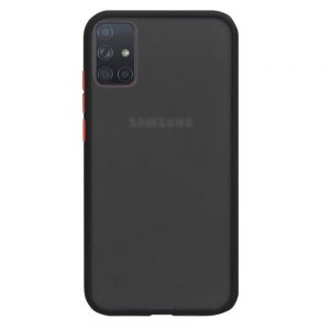Чохол матовий силікон + бампер для Samsung A71 (A715) Чорний