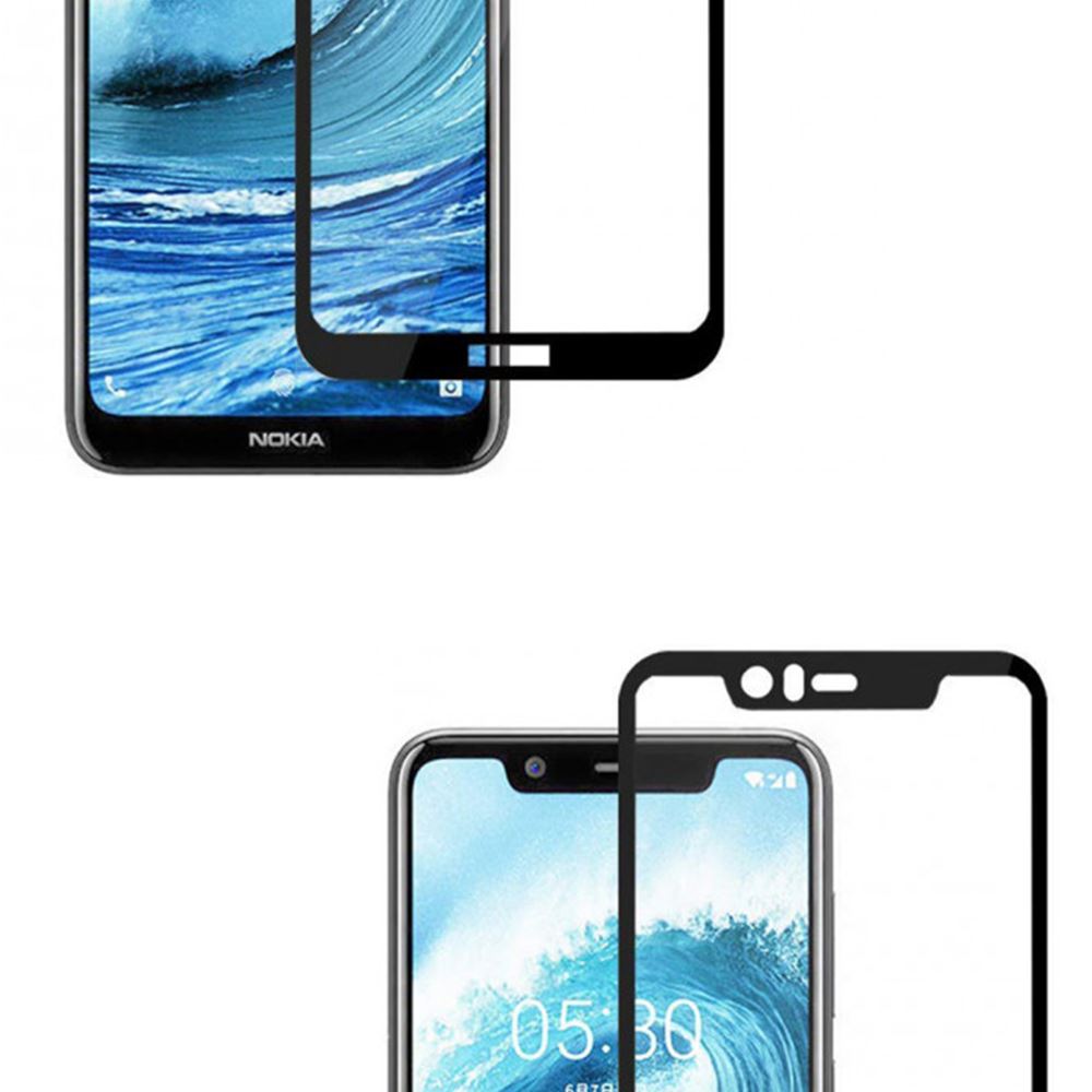 Захисне скло для NOKIA 7 Full Glue (0.3 мм, 2.5D, чорний) - Зображення 4