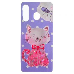 Чохол Lively Glitters для Samsung A20s A207 Кіт