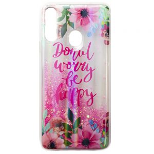 Чохол Lively Glitters для Samsung A20s A207 Квіти щасливі