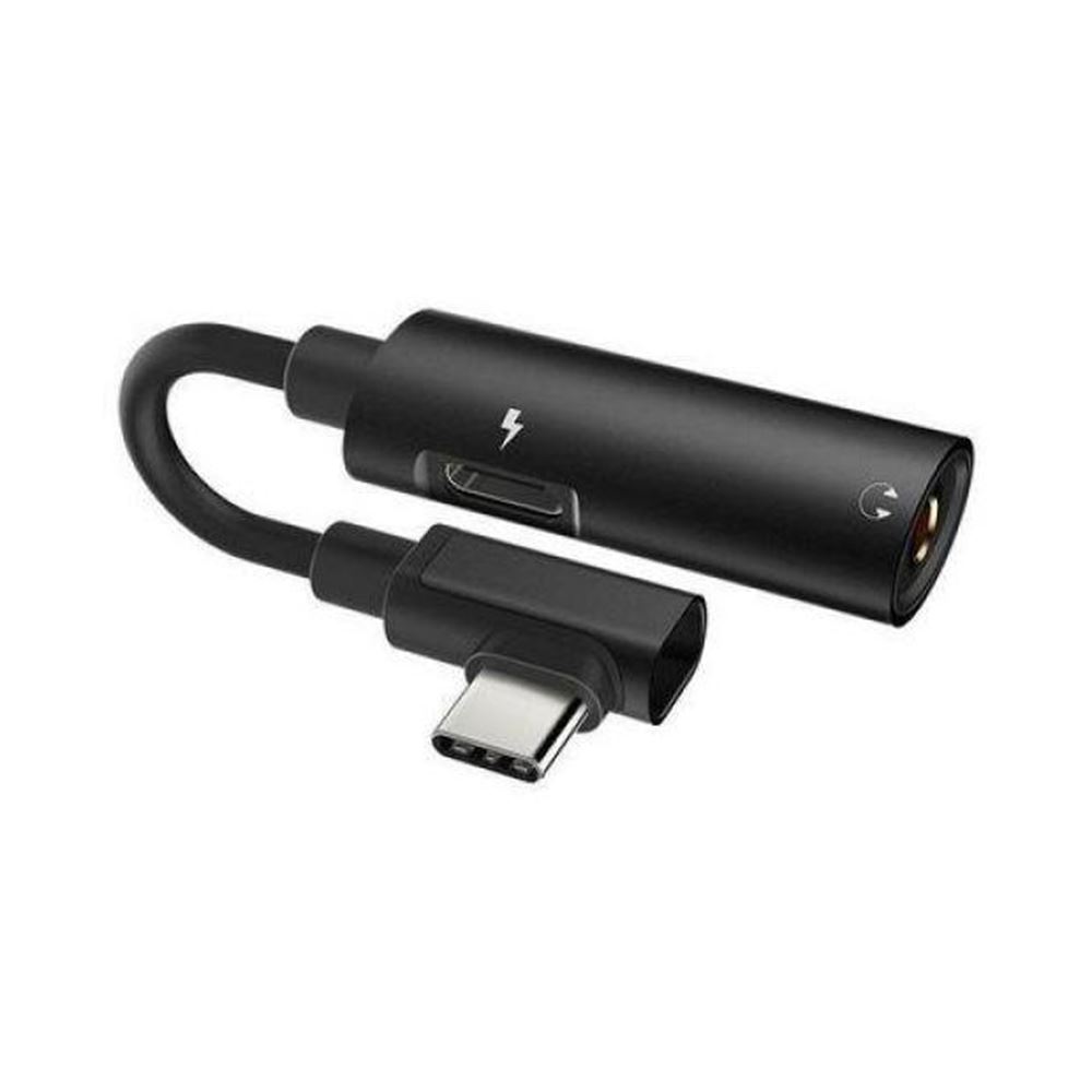 Адаптер-перехідник Hoco LS19 2в1 Type-C -Type-C + 3.5mm Чорний - Зображення 2