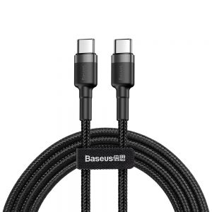 Кабель Baseus Cafule Type-C to Type-C 60W (20V/3A) 1m Чорний