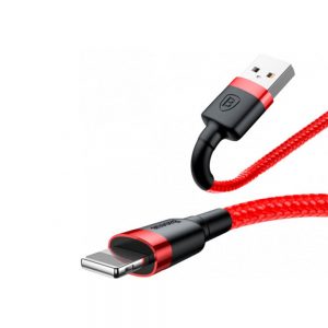 Кабель Baseus Cafule USB Lightning 2.4A 1м Червоний/Червоний